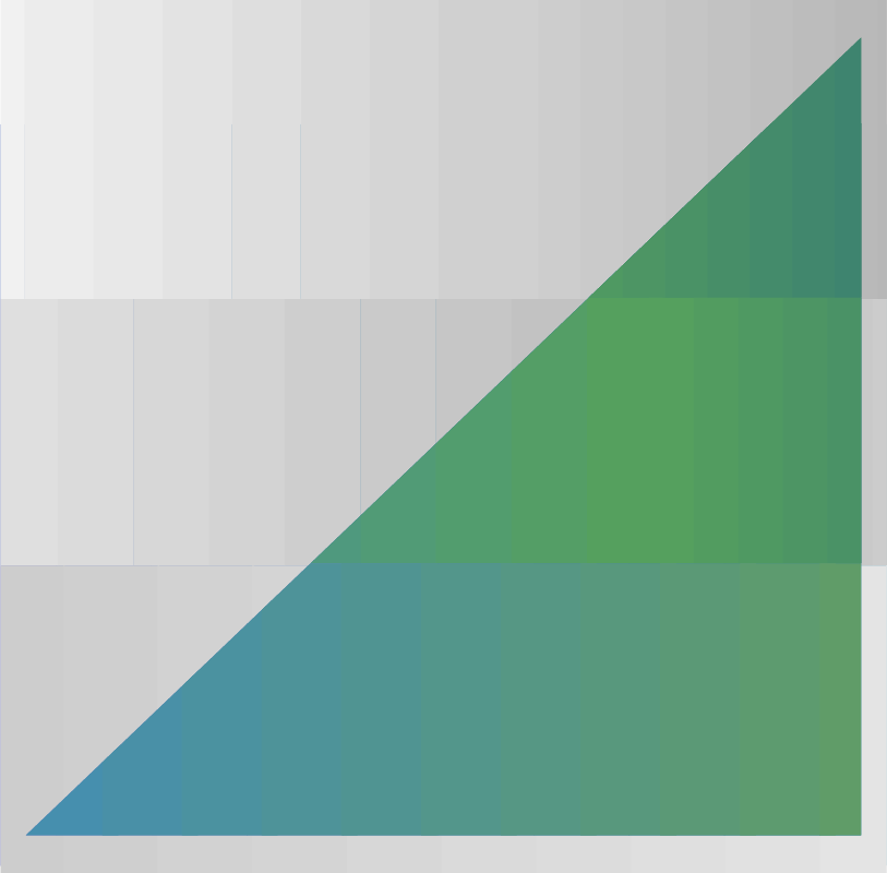 Green right triangle on a gray gradient background.