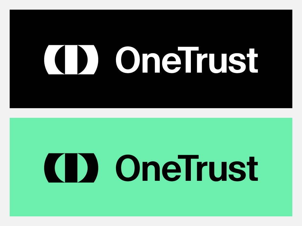 Two examples of the new OneTrust logo